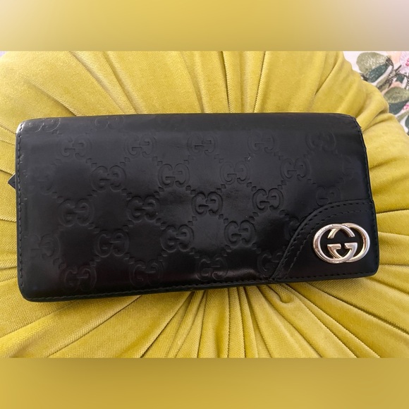 Gucci Handbags - COPY - GUCCI Vintage Black Leather Wallet